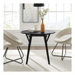 modern round table dining set Modway Furniture Bar and Dining Tables Black Black