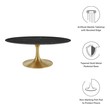 large natural wood coffee table Modway Furniture Tables Gold Black
