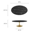 gold and glass coffee table rectangle Modway Furniture Tables Gold Black