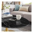 gold and glass coffee table rectangle Modway Furniture Tables Gold Black