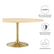white counter height dining set Modway Furniture Bar and Dining Tables Gold Natural