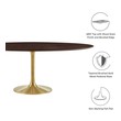 black mid century dining table Modway Furniture Bar and Dining Tables Gold Cherry Walnut