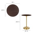 bar top sofa table Modway Furniture Bar and Dining Tables Gold Cherry Walnut