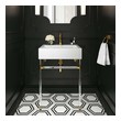 single bathroom vanity set Modway Furniture Vanities Clear White