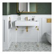 double wood vanity Modway Furniture Vanities Clear White