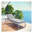 outdoor pool furniture Modway Furniture Daybeds and Lounges Silver Gray