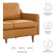 sectional sleeper sofa with pull out bed Modway Furniture Sofas and Armchairs Tan