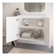 oak double vanity bathroom Modway Furniture Vanities White