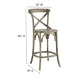 white leather counter height chairs Modway Furniture Gray