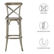 bar stools with backs on sale Modway Furniture Bar and Counter Stools Gray