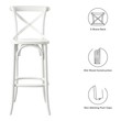 bar height patio chairs Modway Furniture Bar and Counter Stools White