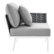 cream chair and ottoman Modway Furniture Sofa Sectionals White Gray