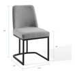 small dining table and chairs set Modway Furniture Dining Chairs Black Light Gray