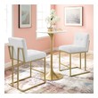 barstool chair height Modway Furniture Bar and Counter Stools Gold White