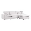 black leather sectional with pull out bed Modway Furniture Bar and Dining White