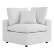 long velvet sofa Modway Furniture Bar and Dining White