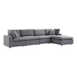 colorful sectional Modway Furniture Sofa Sectionals Gray