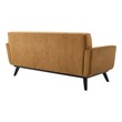 modern leather sectional with chaise Modway Furniture Sofas and Armchairs Cognac
