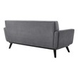 small apartment couch with chaise Modway Furniture Sofas and Armchairs Gray