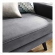 small apartment couch with chaise Modway Furniture Sofas and Armchairs Gray