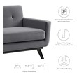 green leather sleeper sofa Modway Furniture Sofas and Armchairs Gray