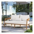 velour sectional couch Modway Furniture Daybeds and Lounges Natural White