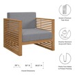 chair italian Modway Furniture Daybeds and Lounges Natural Gray