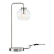 brass lamp base Modway Furniture Table Lamps Satin Nickel
