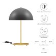 standing bedroom lamp Modway Furniture Table Lamps Gray Satin Brass