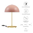 decorating lamp shades with beads Modway Furniture Table Lamps Pink Satin Brass