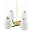 hanging lamp with shade Modway Furniture Ceiling Lamps White Satin Brass