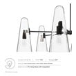for ceiling light Modway Furniture Ceiling Lamps Chandelier Clear Black