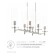 chandelier glass replacement Modway Furniture Ceiling Lamps Clear Polished Nickel