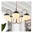 small chandelier with fan Modway Furniture Ceiling Lamps Opal Satin Brass