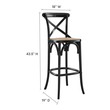 modern wood counter stools Modway Furniture Black