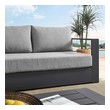 fabric sectional couch Modway Furniture Sofa Sectionals Gray Gray