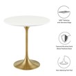 copper accent table Modway Furniture Tables Gold White