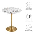 black entrance table Modway Furniture Tables Accent Tables Gold Terrazzo