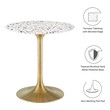 small room dining table Modway Furniture Bar and Dining Tables Gold White
