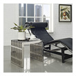 wood storage bench with cushion Modway Furniture Benches and Stools Ottomans and Benches Silver