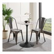 gray dining table set for 6 Modway Furniture Bar and Dining Tables Black White