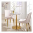 grey extending dining table and 4 chairs Modway Furniture Bar and Dining Tables Gold White