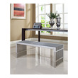 white ottoman storage seat Modway Furniture Benches and Stools Silver