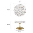 two tone wood coffee table Modway Furniture Tables Gold White