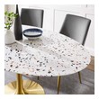 36 inch round dining table set Modway Furniture Bar and Dining Tables Gold White