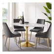 36 inch round dining table set Modway Furniture Bar and Dining Tables Gold White