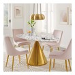 dining table 4 to 6 Modway Furniture Bar and Dining Tables Gold White