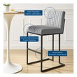 gray bar stools set of 2 Modway Furniture Bar and Counter Stools Light Gray
