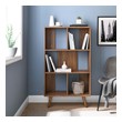 small library shelf Modway Furniture Decor Walnut
