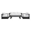 3 piece outdoor sofa set Modway Furniture Sofa Sectionals Gray White